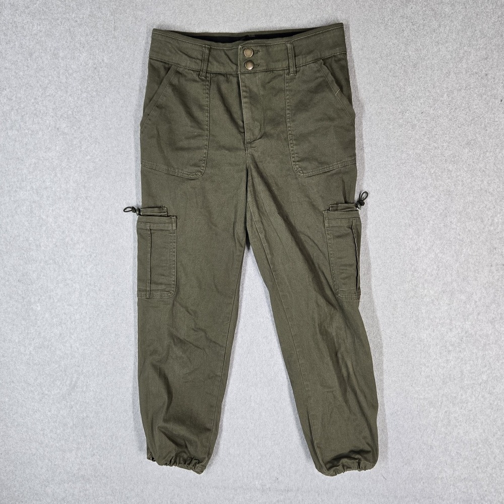 Democracy Women Pants 6 Olive Green Absolution Cargo Jogger Utility 26" Inseam